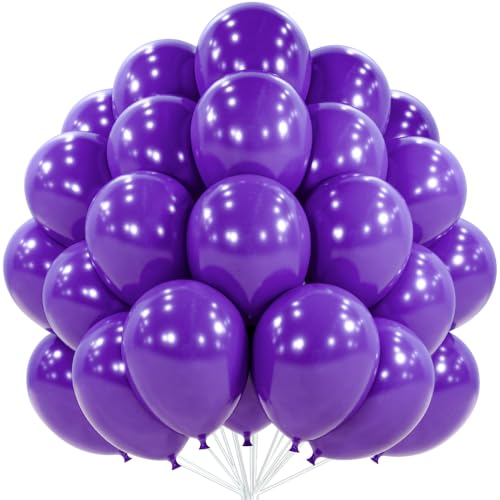 Image of PartyWoo Dark Purple Balloons 50pcs Royal Purple Color 12 Inch