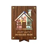 Bdfgh EinweihungsgeschenkeHolz Geldgeschenk mit Ständer | Willkommen Zuhause, Trautes Zuhause, Neues Geschenk, Haus, Umzug Geschenk, Neue Holz mit Grußkarten
