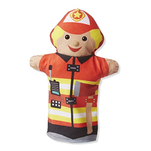 Jolly Helpers: 4-Piece Hand Puppets Gift Set Bundle With 1 Theme Compatible M&D Scratch Fun Mini-Pad (09086) #TOP6