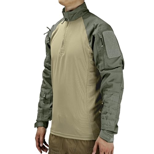 Military Sweatshirt for Men Quarter Zip - Mens Combat Sweatshirts Outdoor Training Tactical Mucle Shirt with Pockets4