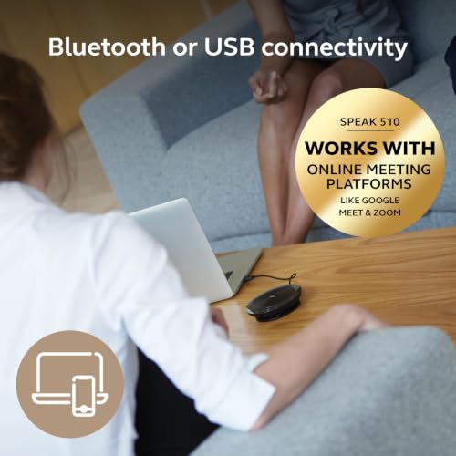 Jabra Speak 510 (2025 Edition) Portable USB Bluetooth Speaker, Black - image 7