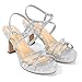 Imagen de PIZZ ANNU Stellora Sandalias Plataforma Mujer de dedo Vestir Zapatos Verano Comodas con Tacon Alto Brillantes Elegantes para Fiesta y Boda Plateado EU 37