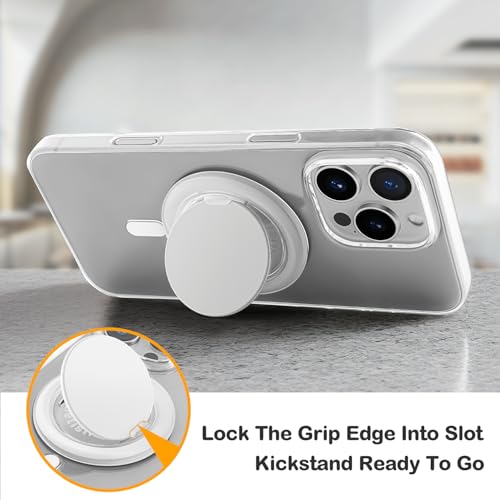 Agarre de teléfono para MagSafe metisinno soporte magnético extraíble blanco para iPhone 4