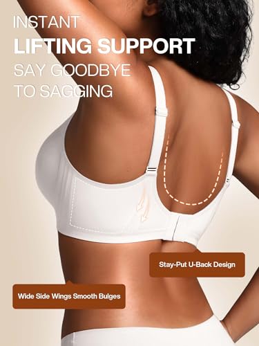Image of Wireless Jelly Bras for Women No Underwire with Support - S-2XL Seamless Bralettes Everyday Comfort Tshirt Padded Bra