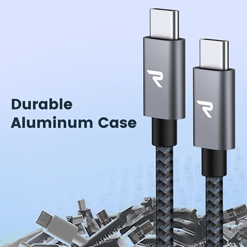 RAMPOW Câble USB C vers USB C 100W PD, Charge Rapide Nylon Tressé 1M – vue 6