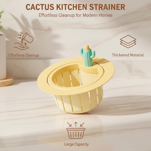 Colador para fregadero con diseño cactus SakerPlus amarillo miniatura 4