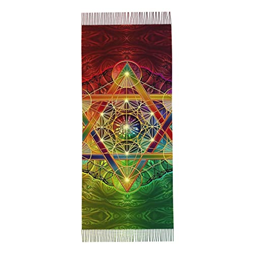 Psychedelic Mandala Scarf, Men Womens Scarf Shawls Wraps Scarves Winter Long Warm Mandala Blanket Scarf2