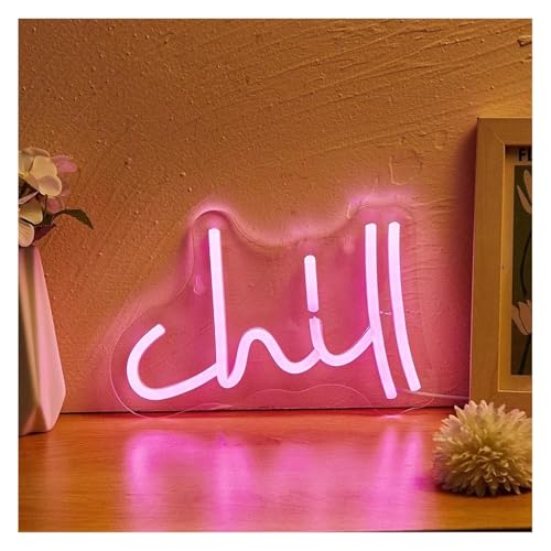 Enseigne lumineuse néon « Chill » décoration murale chambre veilleuse LED - 4