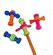 mciskin Bleistift Fidget Spielzeug Spinner,Fidget Bleistift Topper,Bleistift-Fidgets aus Kunststoff,Bunte Fidget Pen Flipper Assorted Fidget Tool Spinner zur Befreiung von Angstzuständen(12Stück)