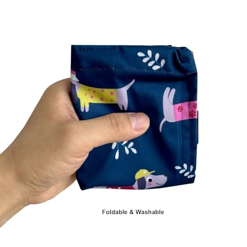 Image of Cute Hanging Car Trash Garbage Bag 100% Leakproof Waterproof Multipurpose for Car Back Front Seat Console with Hanging Strap (Cute Dogs)