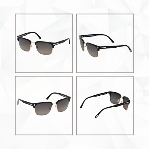 Tom Ford FT0367 River Square Sunglasses for Men +BUNDLE with ACCESSORY EYEWEAR KIT3
