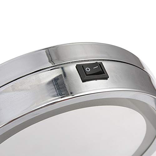 Espejo redondo de maquillaje plegable con LED 6 pulgadas miniatura 6