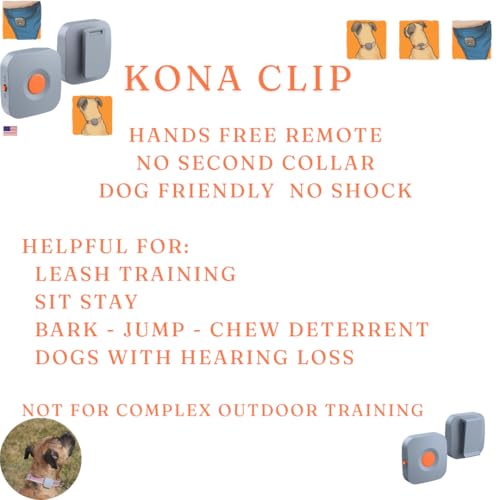Hundetrainingsgerät – Das Original-Kona Clip wurde in den USA entworfen Vibrationskorrektur mit Fernbedienung für kleine, mittelgroße und große Hunde, Leinentraining, wasserdicht, wiederaufladbar