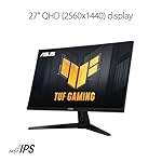 ASUS TUF Gaming 27” 1440P Monitor (VG27AQM5A) - QHD (2560x1440), 300Hz, Fast IPS, Extreme Low Motion Blur Sync, 0.3ms, Speaker, 95% DCI-P3, Shadow Boost, DisplayWidget Center, 3 yr Warranty - Image 3