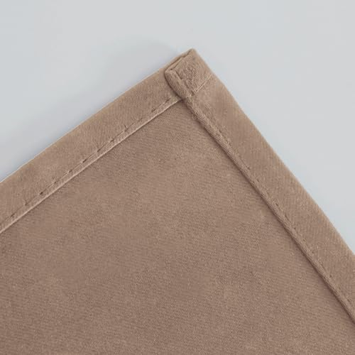 Image of LEMOMO Cappuccino Blackout Curtains 42 x 54 Inch Length Set of 2 Panels Grommet Bedroom Curtains for Living Room
