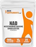 BulkSupplements.com NAD Powder - Nicotinamide Adenine Dinucleotide, NAD Supplement 500mg - for Energy Support, Pure & Gluten Free, 500mg per Serving, 100g (3.5 oz) (Pack of 1)