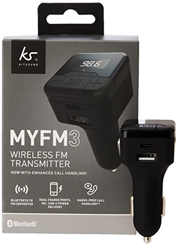 KitSound KSMYFM3 Bluetooth to FM Audio Converter, Multicolour - Image 2