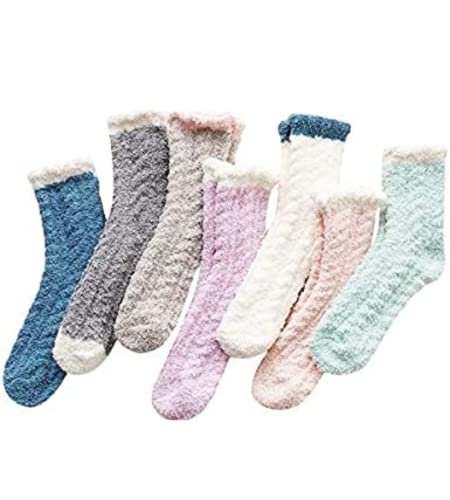 Kit 2 Pares Meias Felpuda Inverno Termica Feminina Super Macias Cores Sortidas