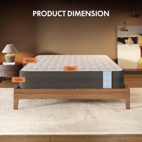 Image of FLEXISPOT 12'' Cooling Gel Memory Foam King Mattress, Bamboo Viscose