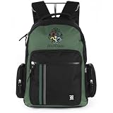 Mochila De Costas Escolar Harry Potter Quatro Casas Hogwarts (Verde)