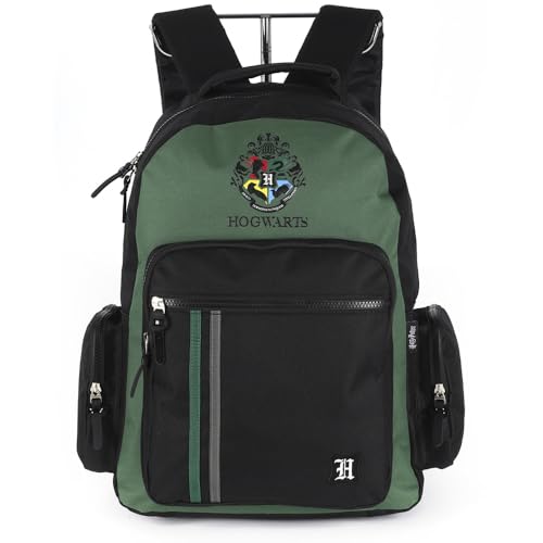 Mochila De Costas Escolar Harry Potter Quatro Casas Hogwarts (Verde)
