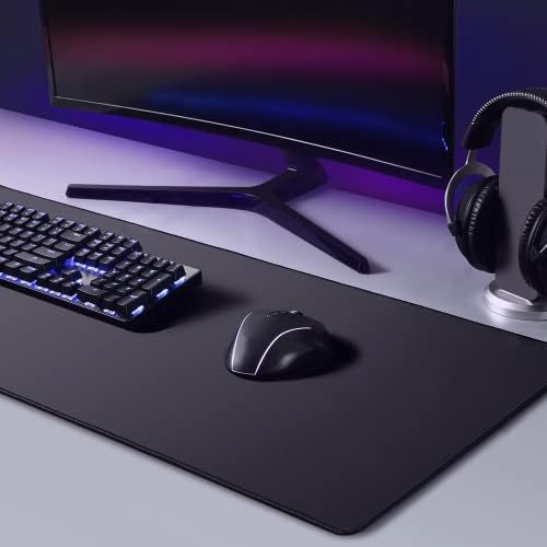 Gaming Mouse Pad, Mouse Mat 900 x 400 x 4 mm Extended Extra XXL Oversized, Keyboard Mousepad Mousemat, Anti-Slip Rubber Base and Waterproof Surface, Stitched Edges, Desk Table Mat Pad for Home Office