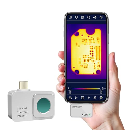Image of BTMETER Mini Thermal Imaging Camera for Android - IR Thermal Imager with 256 x 192 (49,152 Pixels) 25Hz Frame Rate, 5℉~1112℉ Temp Range, Accuracy ±2%, 56FOV Infrared Camera Support Photo Video