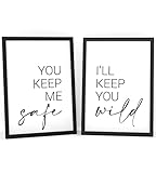 Papierschmiede® Premium Spruchbilder Set 2er mit Rahmen, 