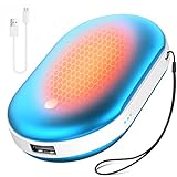 Handw&auml;rmer Wiederaufladbar Taschenw&auml;rmer Elektrisch USB: 5200mAh Handw&auml;rmer Powerbank - 3 Stufen Heizung Tragbare Heizung f&uuml;r Camping Outdoor-Sport Raynauds - Geschenke f&uuml;r Frauen M&auml;nner