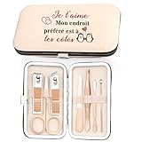 Saint Valentin Cadeau Couple,Cadeau Noë Noell Anniversaire Femme,Utile Idee Idée Cadeau Saint Valentin Amoureux pour Femme,Onglerie Trousse Manucure Kit Pedicure Set Nail Coupe Ongle Pied