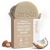 Arista Festes Shampoo für normales Haar, sulfatfreies Shampoo, Shikakai Pulver & Arganöl, Damen...