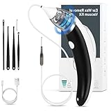 Ear Vacuum Ear Wax Removal Kit with 5 Levels Strong Suction, USB Rechargeable...