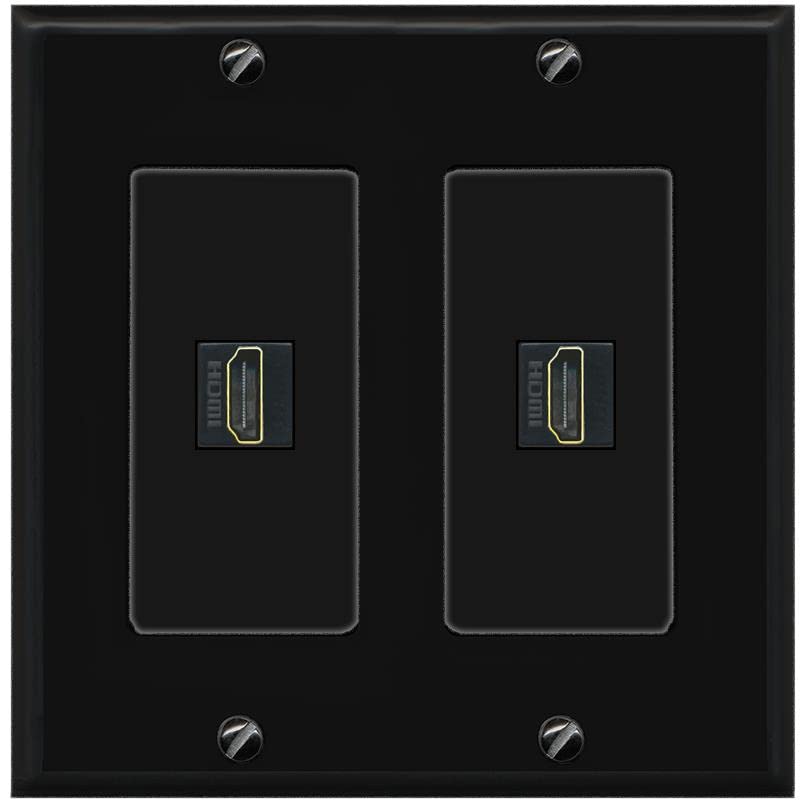 RiteAV Piastra A Muro 2 Porte HDMI Bianca - Femmina-Femmina Per Staffe Basse - Con Viti - 6