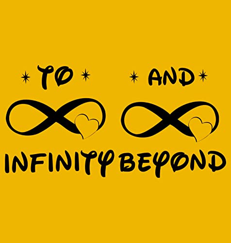 Image of Hangout Hub Men's & Women's Round Neck T-Shirt-To Infinity & Beyond-Pack of 2-Couple T-Shirts