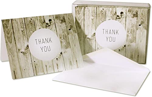 Image of Small World Greetings Farmhouse Thank You Cards 24 Count - Blank Inside With Envelopes - A2 Size (5.5 inch x 4.25 inch) - Perfect for family, friends, colleagues, and more