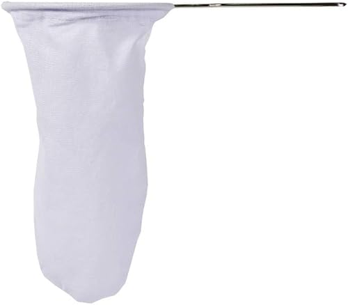 Filtro de té tailandés (5.3 pulgadas) reutilizable estilo tailandés tradicional colador de café/té, filtro de té de tela, colador de tela de