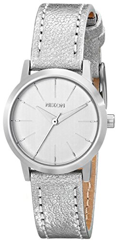 Nixon レディース Kenzi ステンレススチール 腕時計 レザーバンド付属 Silver-Tone Shimmer