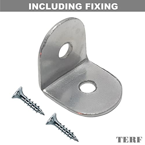 TERF® Heavy Duty Worktop Bracket 19mm Worktop Brace Bracket including Fixing Screw - Pack of 10 - Image 2