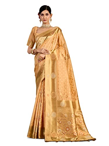 Sari en soie pour femme Kanjivaram MIMOSA SA0000888 avec chemisier assorti