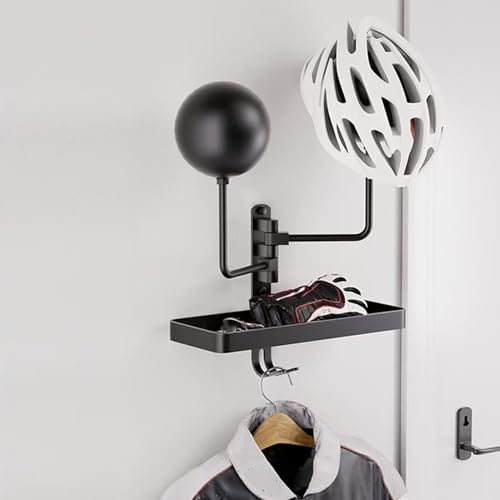 Soporte de pared para casco con gancho doble de metal resistente 4
