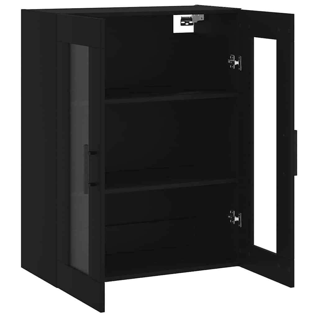 Hothingwell Armadio da parete nero, 69,5 x 34 x 90 cm