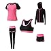 Produktbild BGUK Damen Traingsanzug Yoga Kleidung Anzug 5er-Set Sportanzüge Jogginganzug Gym Fitness Kleidung Laufbekleidung Sportswear Sport Yoga Outfit