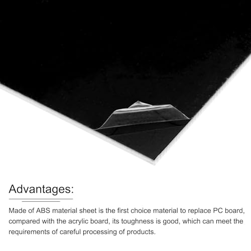 Image of MECCANIXITY ABS Engraving Double Color Sheet 7x11inch Black /White for Badge, Sign, DIY Carving Pack of 12