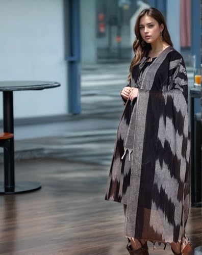 Image of ANNI DESIGNER Women Cotton Blend Kurta with Pant & Dupatta