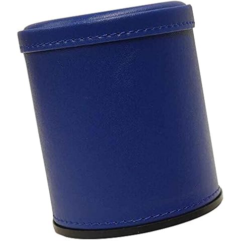 Black Temptation Set von 2 PU-Leder-Würfel-Cup mit 6 Würfeln für Party-Bar KTV [Blau] Cover