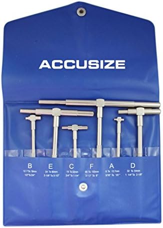 Accusize Industrial Tools 5/16'' - 6'', 6 Pc Telescoping Gage Set, 3602-5011