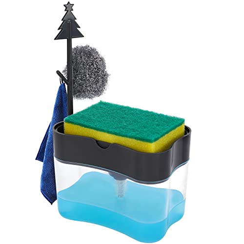 Image of New 2026 Version Premium Quality Dish Soap Dispenser - Countertop Kitchen Soap Dispenser, Sink Dish Washing Soap Dispenser 13 Ounces (Sponge Included)