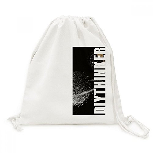 Sac à dos cordon univers terre nébuleuse toile blanche sac voyage décontracté