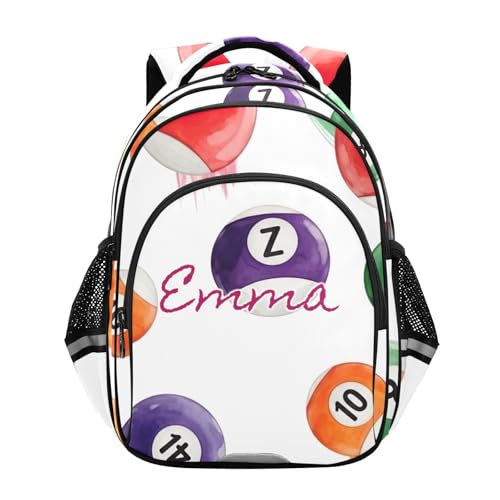 Sac à dos école primaire personnalisé billard coloré idéal pour la rentrée des classes