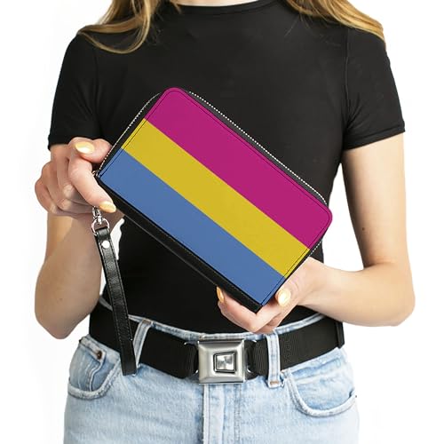 Buckle-Down Women's PU Zip Around Wallet Rectangle-Pride, 7.5"x4.5"4